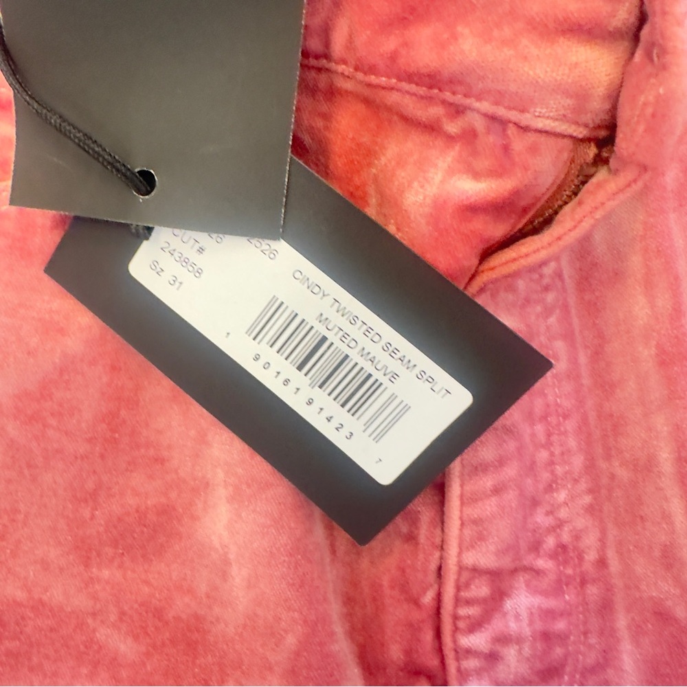 NEW PAIGE Pink Straight-Leg Jeans - Picture 6 of 6